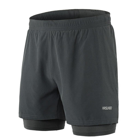 Arsuxeo Men's 2 in 1 Sports Shorts