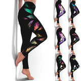 Seamless Leggings Women Fashion Butterfly Print